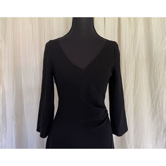 Elie Tahari Women Maxi Dress Size 6 Long Sleeve Wrap V-Neck Formal Evening Gown - Picture 4 of 7